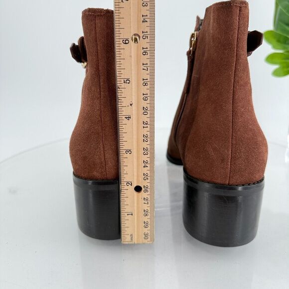 Cole Haan Womens Haidyn Ankle Booties Size 11 B Brown Leather Buckle W22416 - Picture 6 of 13